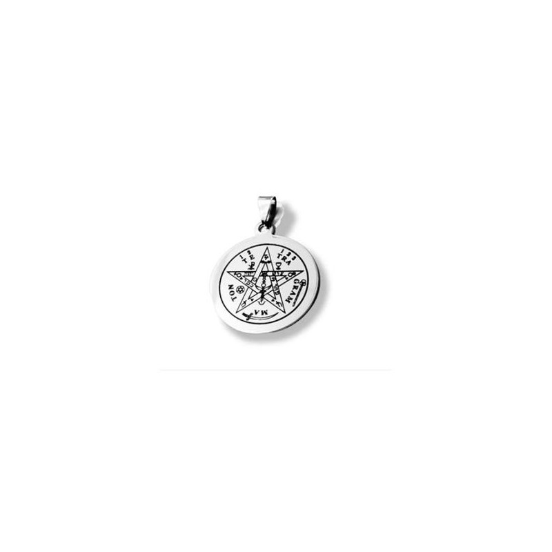 TETRAGRAMMATON STEEL PENDANT 2.5 CM-BRACELETS NECKLACES GEMSTONES-HOSTENATURA