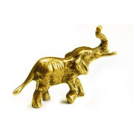 GOLDENES METALL ELEFANT FIGUR TRÄGER VIEL GLÜCK 7X4
