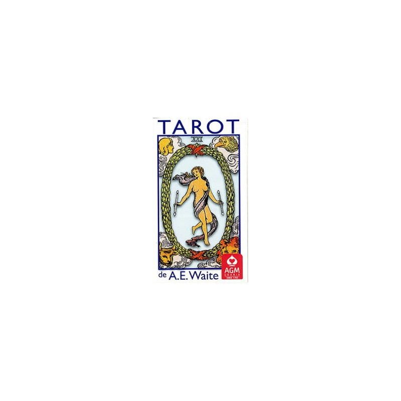 TAROT A.E. WAITE STANDARD BLUE EDITION WITH PINK CROSS (SPANISH)-TAROT-HOSTENATURA