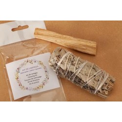 CLEANING KIT SAGE, LAVENDER AND PALO SANTO.