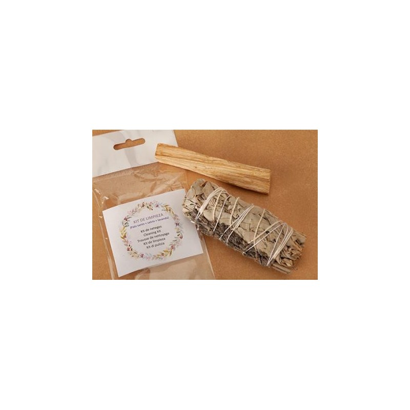 CLEANING KIT SAGE, LAVENDER AND PALO SANTO.-RITUALS AND SPELLS-HOSTENATURA