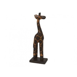 GIRAFA DE FUSTA 30CM MARRÓ/ROMBOS