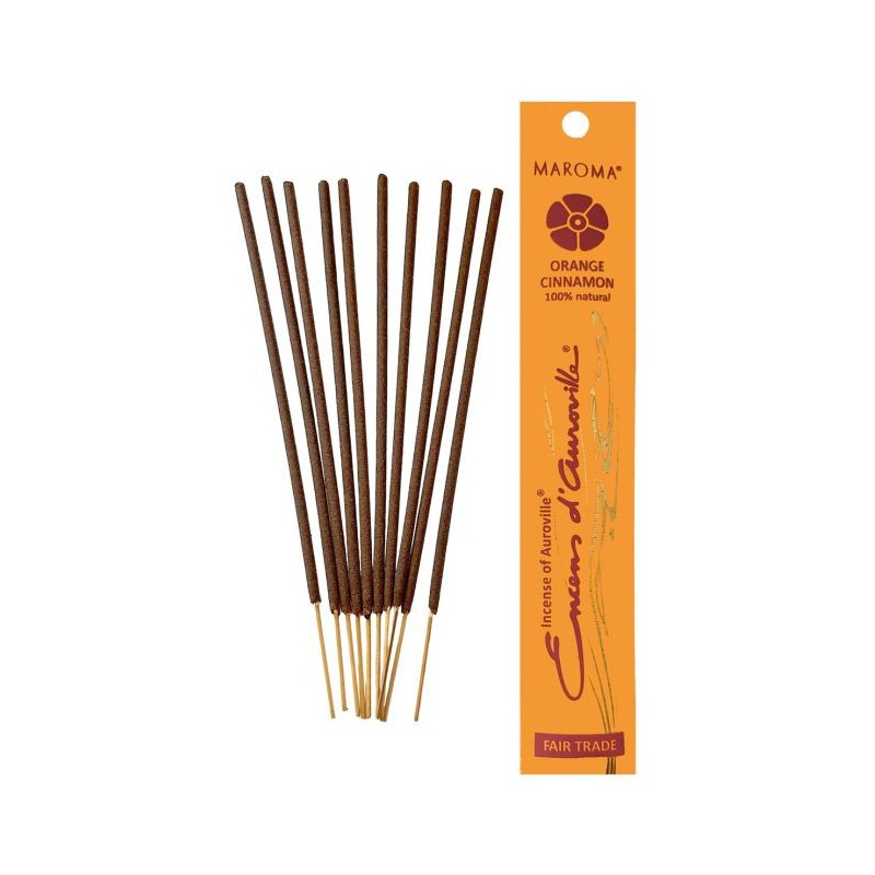 CINNAMON ORANGE INCENSE - MAROMA AUROVILLE-MAROMA INCENSES-HOSTENATURA