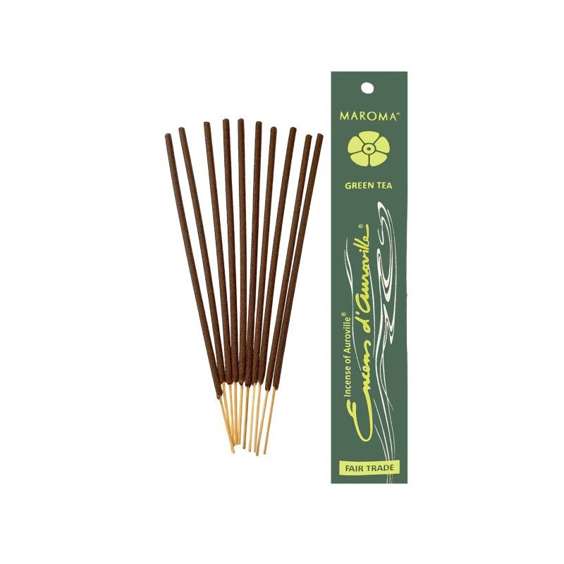 GREEN TEA INCENSE - GREEN TEA MAROMA AUROVILLE-MAROMA INCENSES-HOSTENATURA