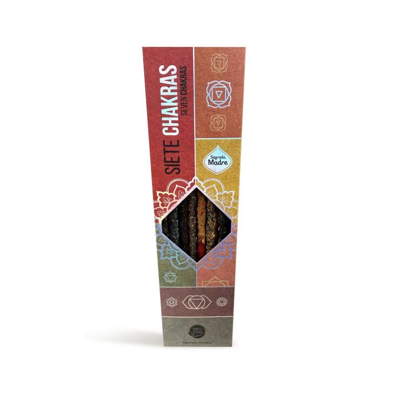 7 Chakra Incense Holy Mother - Seven Chakras - Seven Chakras-SAGRADA MADRE HERBAL INCENSE-HOSTENATURA