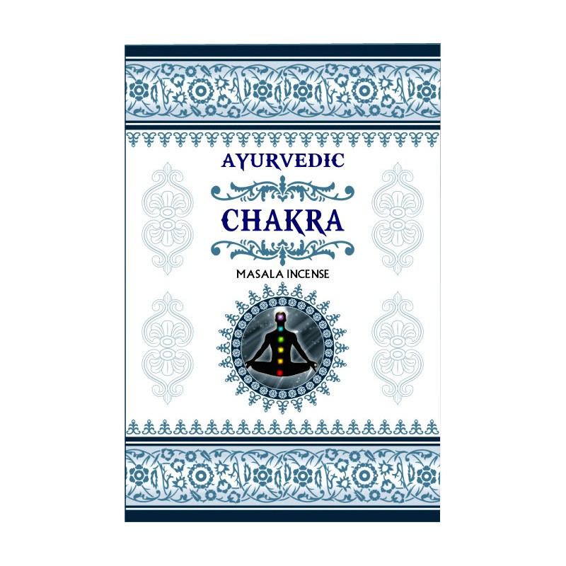 AYURVEDIC CHAKRA MASALA INCENSE INCENSE - 1 pack of 15 bars-AYURVEDIC INCENSE-HOSTENATURA