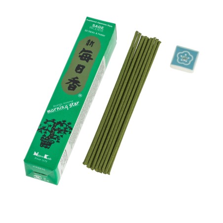 Incienso Japonés Morning Star Salvia Nippon Kodo ( 20g) 50 barritas + incensario