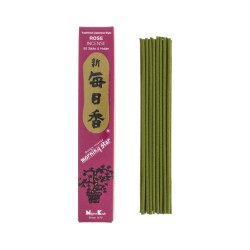 Encens Japonais Etoile du Matin Rose Rose Nippon Kodo (20g) 50 barres + encensoir