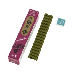 Encens Japonais Etoile du Matin Rose Rose Nippon Kodo (20g) 50 barres + encensoir