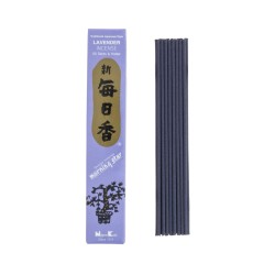 Encens Japonais Etoile du Matin Lavande Lavande Nippon Kodo (20g) 50 barres + encensoir