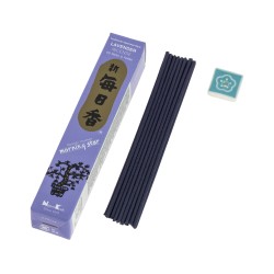 Encens Japonais Etoile du Matin Lavande Lavande Nippon Kodo (20g) 50 barres + encensoir