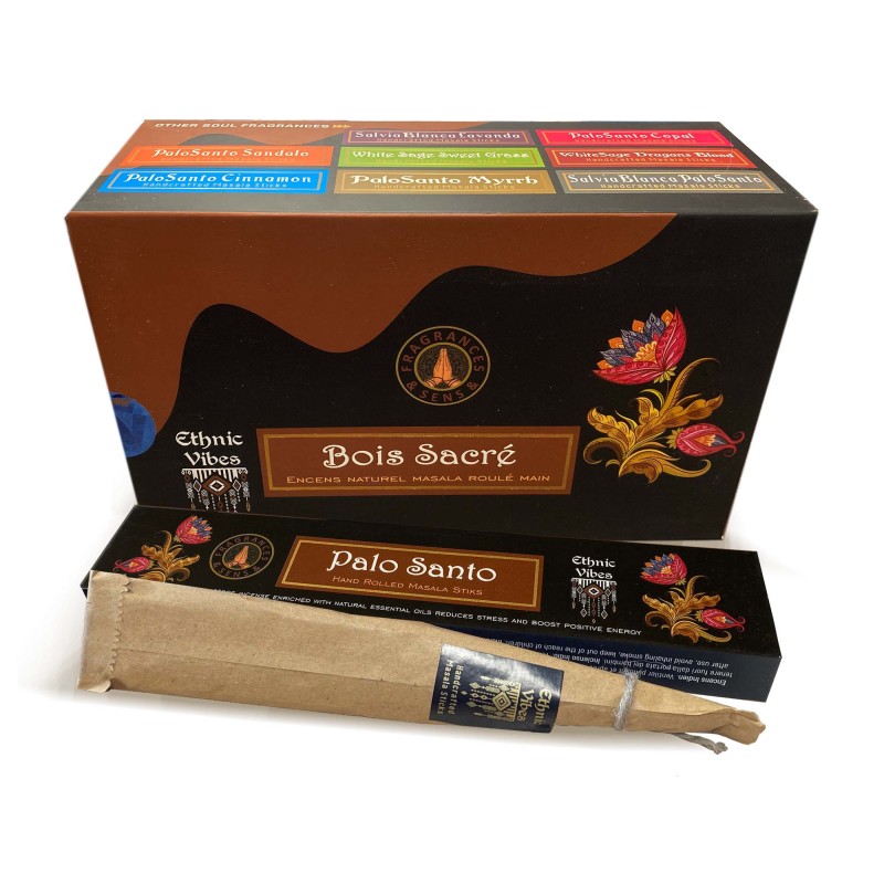 ETHNIC VIBES PALO SANTO FRAGRANCE & SENS MASALA INCENSE 1 Box of 15gr.-ETHNIC VIBES INCENSES-HOSTENATURA