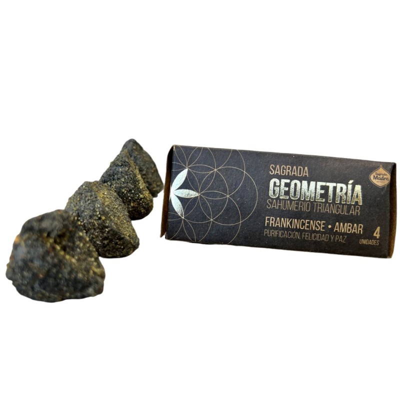 Frankincense Triangular Incense and Amber Holy Mother - Sacred Geometry - Purification, Happiness and Peace-TRIANGULAR INCENSE SAGRADA MADRE GEOMETRY-HOSTENATURA