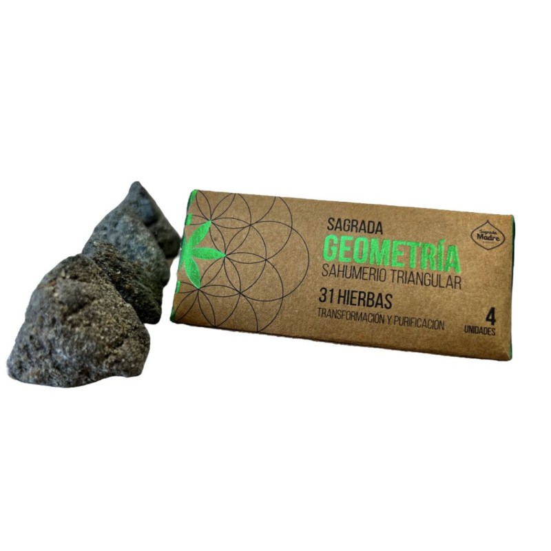 Triangular Incense 31 Herbs Holy Mother - Sacred Geometry - Transformation and Purification-TRIANGULAR INCENSE SAGRADA MADRE GEOMETRY-HOSTENATURA