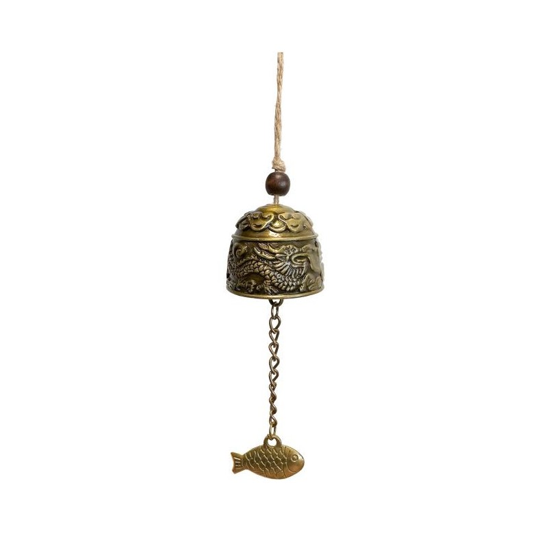 Bell Chimes wind good luck Dragon/ Fish 24cm-BAMBOO WIND CHIMES-HOSTENATURA