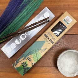 Natural Botanical Incense Masala - White Sage - Traditional Indian Incense Namaste - 30 grams