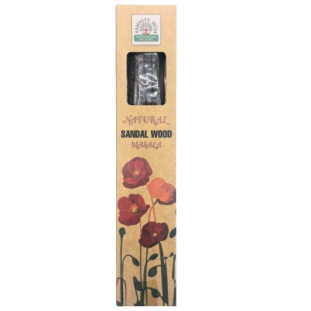 Natürliches Sandelholz Räucherstäbchen Namaste India Natural Masala - 1 Packung Bio Weihrauch 30gr.