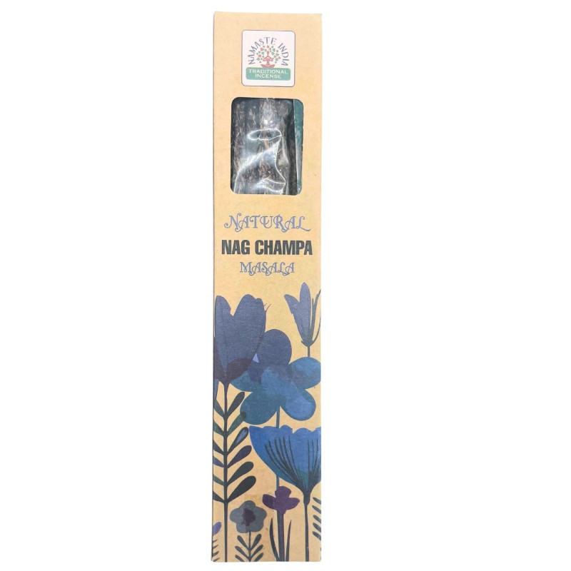 Encens Botanique Masala Naturel - Nag Champa - Encens Indien Traditionnel Namaste - 30 grammes-BÂTONNETS D'ENCENS BOTANIQUES-HOSTENATURA