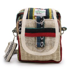 Body-Cross Bidaia Poltsa Natural Hemp & Jhari - 15x18x5cm