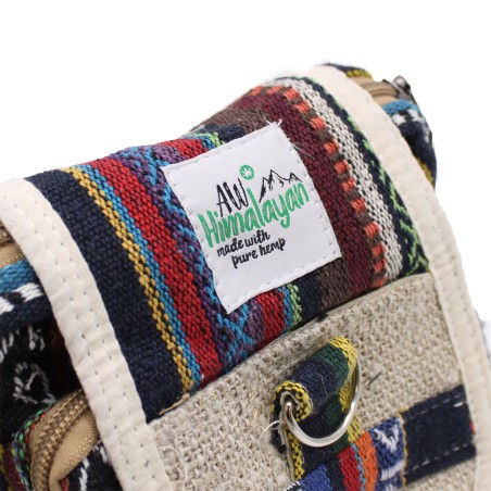 Bolsa de Viaje Body-Cross Natural Hemp & Jhari - 15x18x5cm