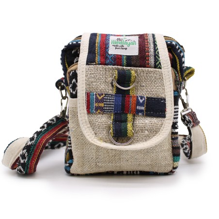 Bolsa de Viaje Body-Cross Natural Hemp & Jhari - 15x18x5cm