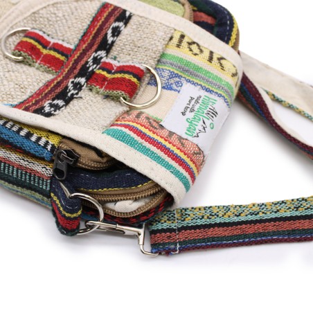 Bolsa de Viaje Body-Cross Natural Hemp & Jhari - 15x18x5cm