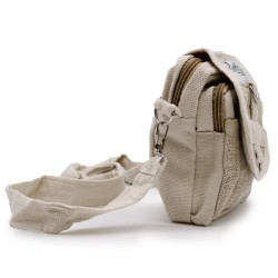 Body-Cross natural cotton and hemp travel bag - 15x18x5cm