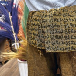 Pantalon de Yoga et Festivals - Pêcheur Thaïlandais Mandala Mantra - Orange Unisexe Taille Hippie 100% Coton Hommes/Femmes