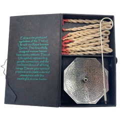 Silver Rope Incense and Stand Set - Tree of Life