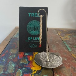 Silver Rope Incense and Stand Set - Tree of Life