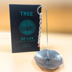 Silver Rope Incense and Stand Set - Tree of Life