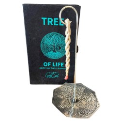 Silver Rope Incense and Stand Set - Tree of Life