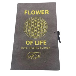 Touw Wierookset en Zilveren Houder - Flower of Life