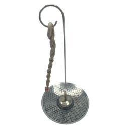 Touw Wierookset en Zilveren Houder - Flower of Life