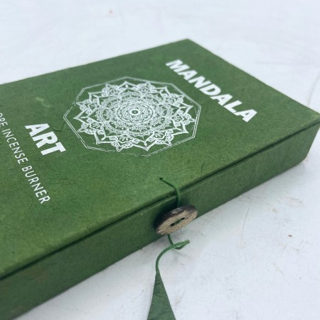 Set de Incienso de Cuerda y Soporte Plateado - Flor de Mandala