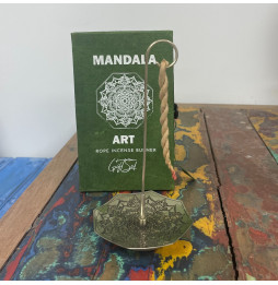 Set de Incienso de Cuerda y Soporte Plateado - Flor de Mandala
