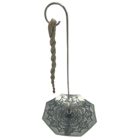 Set de Incienso de Cuerda y Soporte Plateado - Flor de Mandala