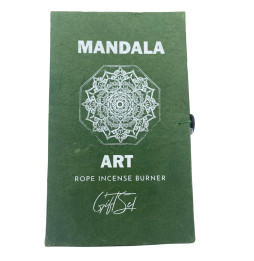 Set de Incienso de Cuerda y Soporte Plateado - Flor de Mandala