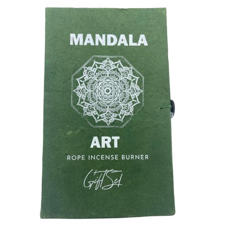 Set de Incienso de Cuerda y Soporte Plateado - Flor de Mandala