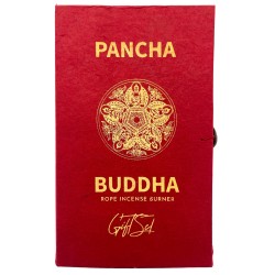 Conjunto de incenso de corda e suporte de prata - Pancha Buddha