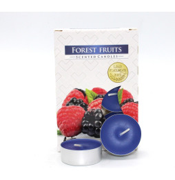 Pack 6 Velas de Té Perfumadas - Frutas del Bosque - Bispol Aura Fragances