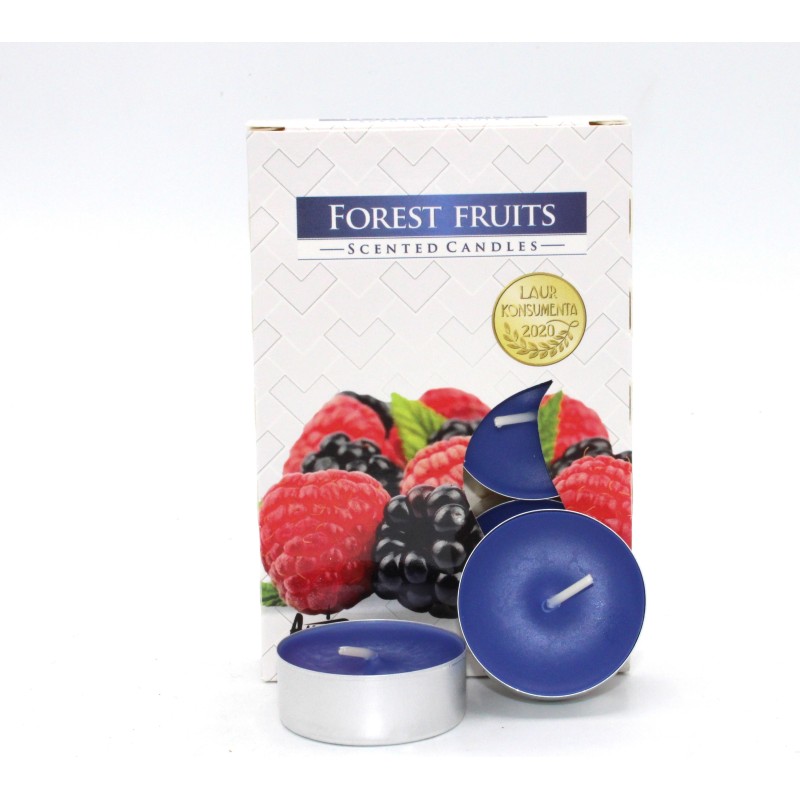 Pack 6 bougies thé parfumées - Fruits des bois - Bispol Aura Fragrances-BOUGIES À THÉ-HOSTENATURA