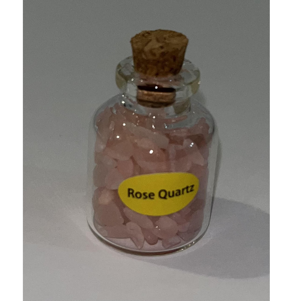 CUARZO ROSA (Rose Quartz) botellita 7,5gr aprox.