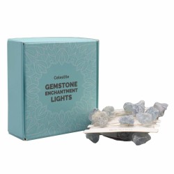 Lumini fermecate cu pietre pretioase - Celestite - USB - Pietre cu lumina