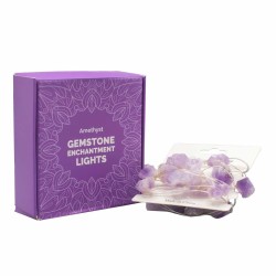 Verzauberte Lichter mit Edelsteinen - Amethyst - USB - Steine mit Licht