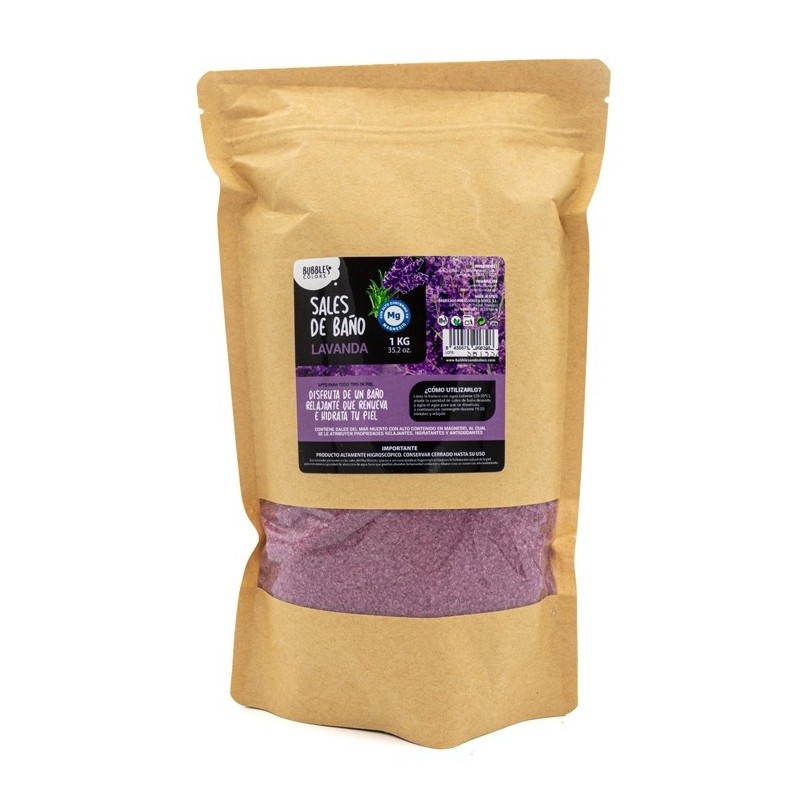 SALI DA BAGNO DEL MAR MORTO 150GR BOLLE DI LAVANDA E COLORI-SALI DA BAGNO AROMATERAPIA BORSA 7KG-HOSTENATURA