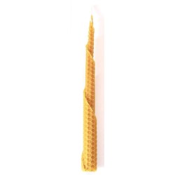 PURE BEESWAX CANDLE 100% HONEYCOMB - 20cm approx. - 100% artisan - 20g.