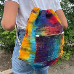 Bolsa de mochila Tiedye Hemp String