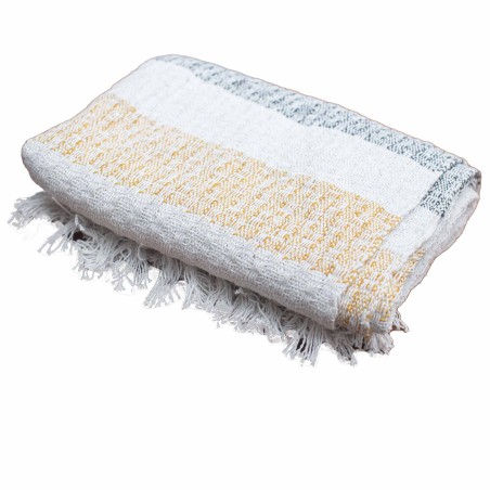 Manta Boho Comfort - 140x200cm - Mellow Mattala - 100% Algodón - Hecho en India