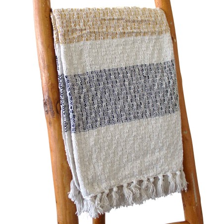 Manta Boho Comfort - 140x200cm - Mellow Mattala - 100% Algodón - Hecho en India